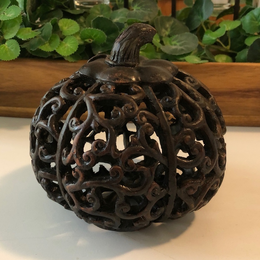Elegant Brown resin Pumpkin Home Accent
